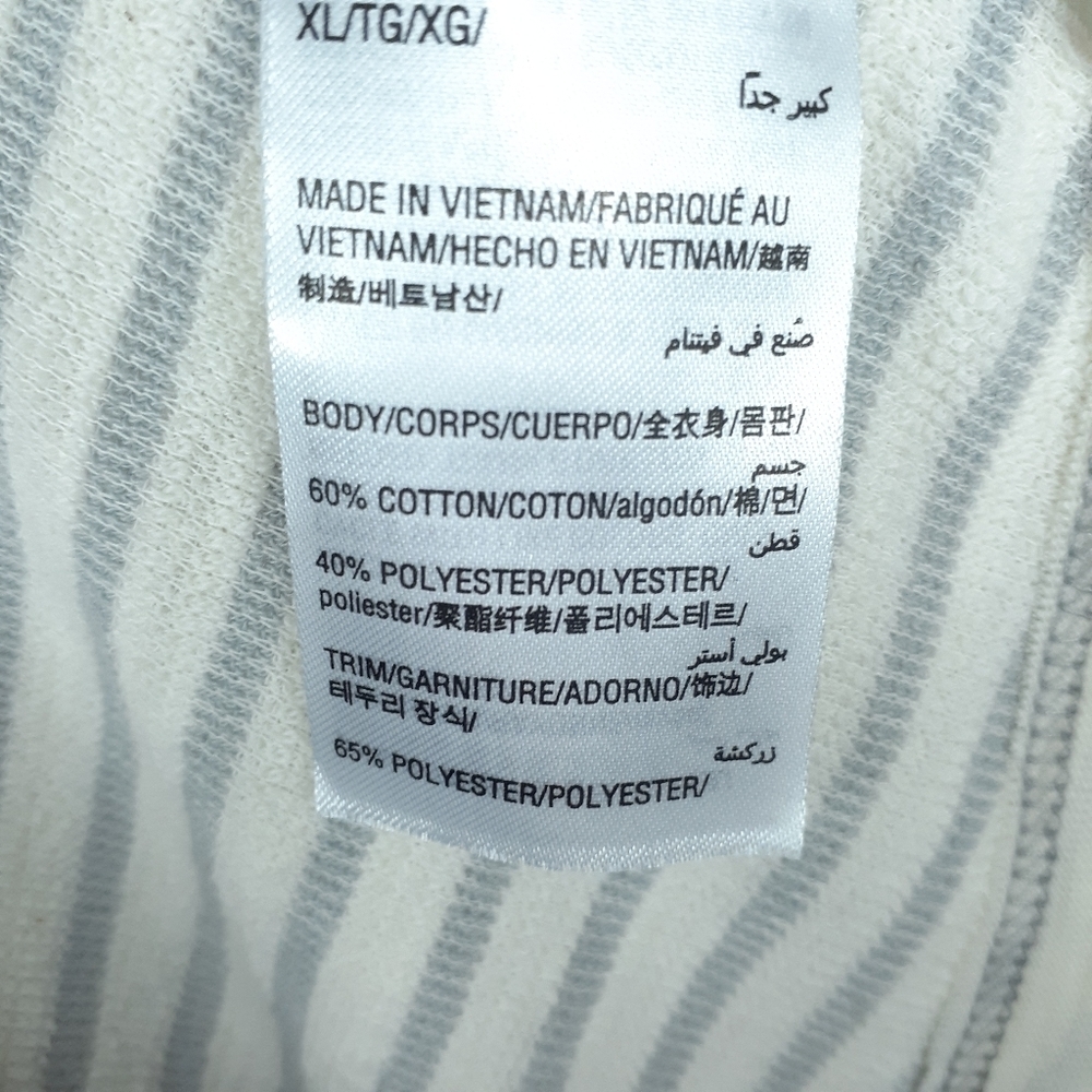 Style & Co Top XL Longsleeved Striped Gray 390 - Picture 5 of 6